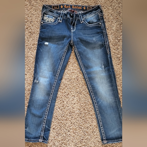 EUC ROCK REVIVAL CROP SZ 27 CARO - Picture 2 of 5